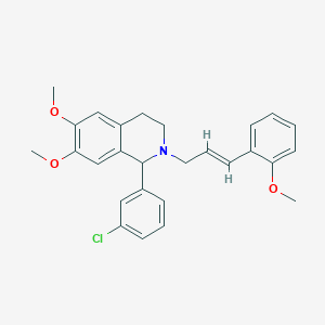 1-(3-chlorophenyl)-6,7-dimethoxy-2-[3-(2-methoxyphenyl)-2-propen-1-yl]-1,2,3,4-tetrahydroisoquinoline