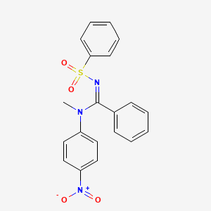 N-methyl-N-(4-nitrophenyl)-N'-(phenylsulfonyl)benzenecarboximidamide