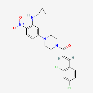 N-cyclopropyl-5-{4-[3-(2,4-dichlorophenyl)acryloyl]-1-piperazinyl}-2-nitroaniline