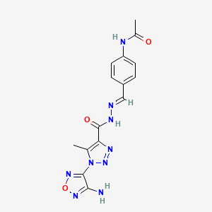 N-[4-(2-{[1-(4-amino-1,2,5-oxadiazol-3-yl)-5-methyl-1H-1,2,3-triazol-4-yl]carbonyl}carbonohydrazonoyl)phenyl]acetamide