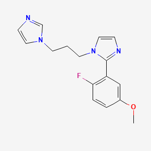 2-(2-fluoro-5-methoxyphenyl)-1-[3-(1H-imidazol-1-yl)propyl]-1H-imidazole