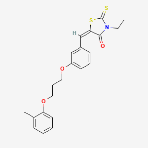 molecular formula C22H23NO3S2 B5328718 3-ethyl-5-{3-[3-(2-methylphenoxy)propoxy]benzylidene}-2-thioxo-1,3-thiazolidin-4-one 