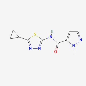 molecular formula C10H11N5OS B5328724 N-(5-cyclopropyl-1,3,4-thiadiazol-2-yl)-1-methyl-1H-pyrazole-5-carboxamide 