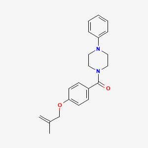 molecular formula C21H24N2O2 B5328745 1-{4-[(2-methyl-2-propen-1-yl)oxy]benzoyl}-4-phenylpiperazine 