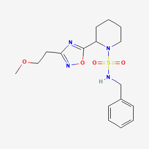 N-benzyl-2-[3-(2-methoxyethyl)-1,2,4-oxadiazol-5-yl]piperidine-1-sulfonamide