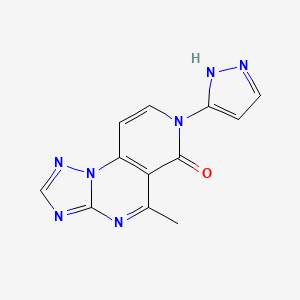 molecular formula C12H9N7O B5328754 5-methyl-7-(1H-pyrazol-5-yl)pyrido[3,4-e][1,2,4]triazolo[1,5-a]pyrimidin-6(7H)-one 