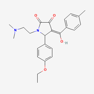 molecular formula C24H28N2O4 B5328764 1-[2-(dimethylamino)ethyl]-5-(4-ethoxyphenyl)-3-hydroxy-4-(4-methylbenzoyl)-1,5-dihydro-2H-pyrrol-2-one 