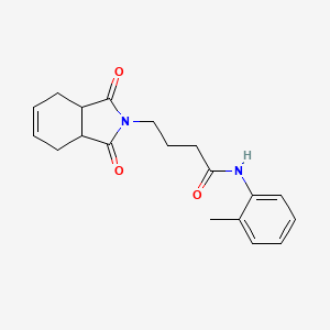 4-(1,3-dioxo-1,3,3a,4,7,7a-hexahydro-2H-isoindol-2-yl)-N-(2-methylphenyl)butanamide