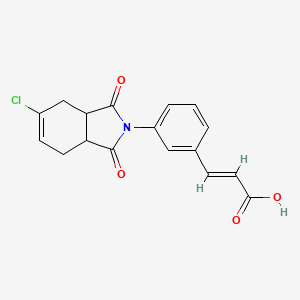 3-[3-(5-chloro-1,3-dioxo-1,3,3a,4,7,7a-hexahydro-2H-isoindol-2-yl)phenyl]acrylic acid