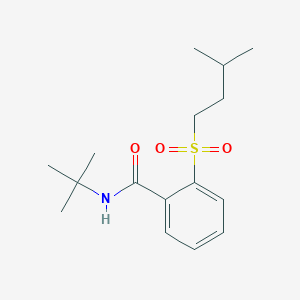 molecular formula C16H25NO3S B5328827 N-(tert-butyl)-2-[(3-methylbutyl)sulfonyl]benzamide 