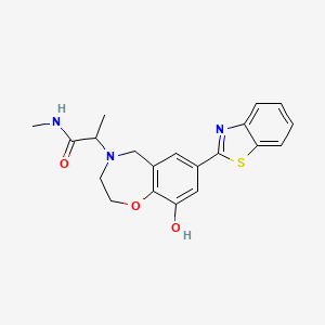 molecular formula C20H21N3O3S B5328854 2-[7-(1,3-benzothiazol-2-yl)-9-hydroxy-2,3-dihydro-1,4-benzoxazepin-4(5H)-yl]-N-methylpropanamide 