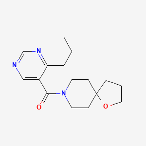 molecular formula C16H23N3O2 B5328867 8-[(4-propyl-5-pyrimidinyl)carbonyl]-1-oxa-8-azaspiro[4.5]decane 