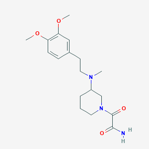 2-{3-[[2-(3,4-dimethoxyphenyl)ethyl](methyl)amino]-1-piperidinyl}-2-oxoacetamide