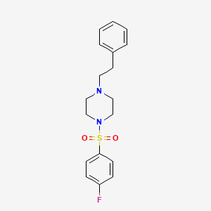 1-[(4-fluorophenyl)sulfonyl]-4-(2-phenylethyl)piperazine