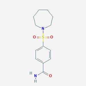 molecular formula C13H18N2O3S B5328956 4-(azepan-1-ylsulfonyl)benzamide 