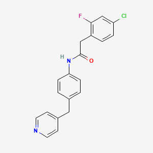 molecular formula C20H16ClFN2O B5328965 2-(4-chloro-2-fluorophenyl)-N-[4-(4-pyridinylmethyl)phenyl]acetamide 