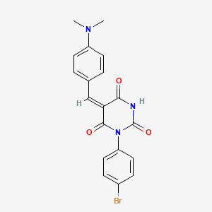 1-(4-bromophenyl)-5-[4-(dimethylamino)benzylidene]-2,4,6(1H,3H,5H)-pyrimidinetrione