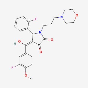 4-(3-fluoro-4-methoxybenzoyl)-5-(2-fluorophenyl)-3-hydroxy-1-[3-(4-morpholinyl)propyl]-1,5-dihydro-2H-pyrrol-2-one