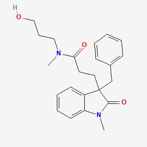 3-(3-benzyl-1-methyl-2-oxo-2,3-dihydro-1H-indol-3-yl)-N-(3-hydroxypropyl)-N-methylpropanamide