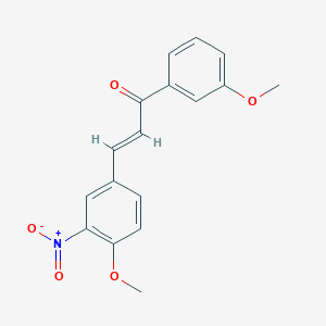 molecular formula C17H15NO5 B5328985 3-(4-methoxy-3-nitrophenyl)-1-(3-methoxyphenyl)-2-propen-1-one 