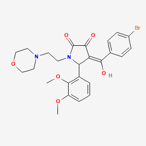 molecular formula C25H27BrN2O6 B5329022 4-(4-bromobenzoyl)-5-(2,3-dimethoxyphenyl)-3-hydroxy-1-[2-(4-morpholinyl)ethyl]-1,5-dihydro-2H-pyrrol-2-one 