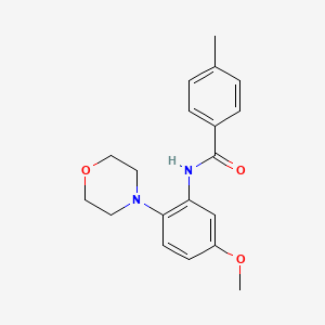 molecular formula C19H22N2O3 B5329030 N-[5-methoxy-2-(4-morpholinyl)phenyl]-4-methylbenzamide 