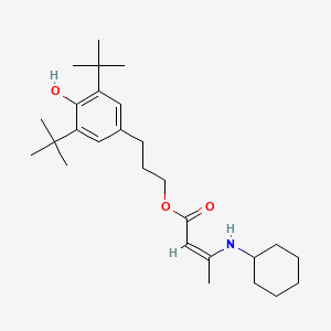 3-(3,5-di-tert-butyl-4-hydroxyphenyl)propyl 3-(cyclohexylamino)-2-butenoate