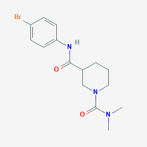 molecular formula C15H20BrN3O2 B5329088 N~3~-(4-bromophenyl)-N~1~,N~1~-dimethyl-1,3-piperidinedicarboxamide 