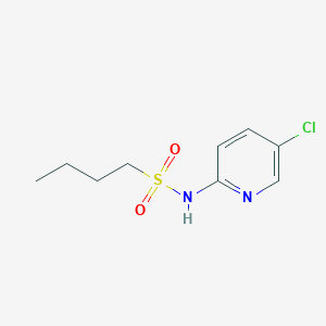 molecular formula C9H13ClN2O2S B5329090 N-(5-chloro-2-pyridinyl)-1-butanesulfonamide 