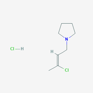 molecular formula C8H15Cl2N B5329106 1-(3-chloro-2-buten-1-yl)pyrrolidine hydrochloride 