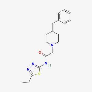 2-(4-benzyl-1-piperidinyl)-N-(5-ethyl-1,3,4-thiadiazol-2-yl)acetamide