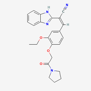 2-(1H-benzimidazol-2-yl)-3-{3-ethoxy-4-[2-oxo-2-(1-pyrrolidinyl)ethoxy]phenyl}acrylonitrile