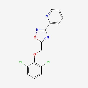 2-{5-[(2,6-dichlorophenoxy)methyl]-1,2,4-oxadiazol-3-yl}pyridine