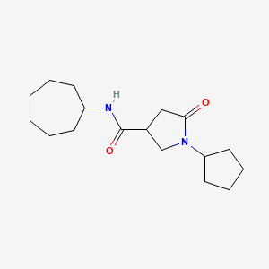 N-cycloheptyl-1-cyclopentyl-5-oxopyrrolidine-3-carboxamide