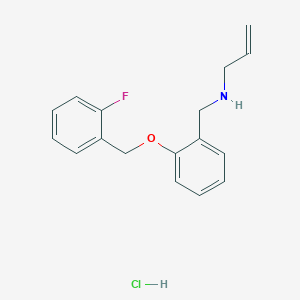 molecular formula C17H19ClFNO B5329167 N-{2-[(2-fluorobenzyl)oxy]benzyl}-2-propen-1-amine hydrochloride CAS No. 1049678-36-5