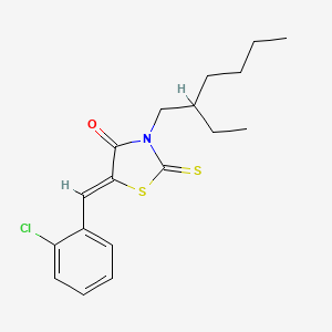 5-(2-chlorobenzylidene)-3-(2-ethylhexyl)-2-thioxo-1,3-thiazolidin-4-one