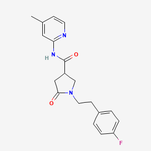 1-[2-(4-fluorophenyl)ethyl]-N-(4-methylpyridin-2-yl)-5-oxopyrrolidine-3-carboxamide