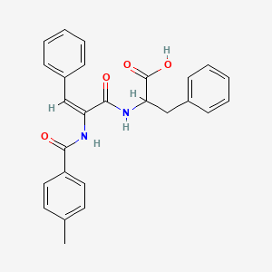 molecular formula C26H24N2O4 B5329179 N-{2-[(4-methylbenzoyl)amino]-3-phenylacryloyl}phenylalanine 