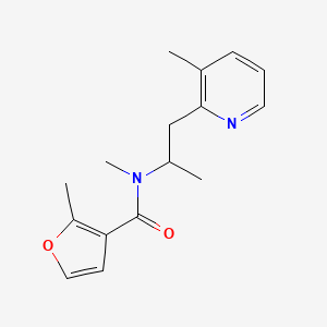 molecular formula C16H20N2O2 B5329184 N,2-dimethyl-N-[1-methyl-2-(3-methylpyridin-2-yl)ethyl]-3-furamide 