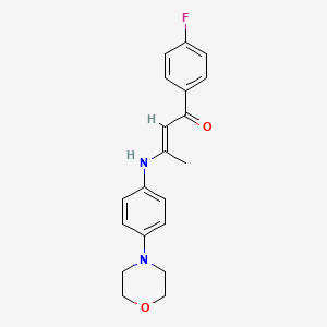 molecular formula C20H21FN2O2 B5329198 1-(4-fluorophenyl)-3-{[4-(4-morpholinyl)phenyl]amino}-2-buten-1-one 