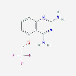 molecular formula C10H9F3N4O B053292 5-(2,2,2-三氟乙氧基)喹唑啉-2,4-二胺 CAS No. 119584-82-6