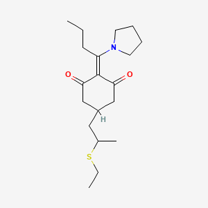 molecular formula C19H31NO2S B5329203 5-[2-(ethylthio)propyl]-2-[1-(1-pyrrolidinyl)butylidene]-1,3-cyclohexanedione CAS No. 5220-00-8