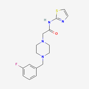 2-[4-(3-fluorobenzyl)-1-piperazinyl]-N-1,3-thiazol-2-ylacetamide