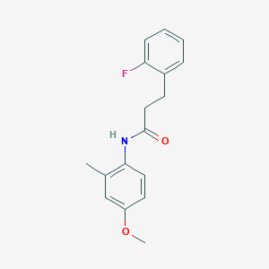 molecular formula C17H18FNO2 B5329230 3-(2-fluorophenyl)-N-(4-methoxy-2-methylphenyl)propanamide 