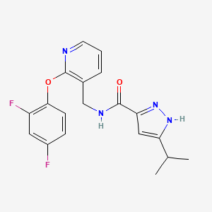 N-{[2-(2,4-difluorophenoxy)pyridin-3-yl]methyl}-3-isopropyl-1H-pyrazole-5-carboxamide