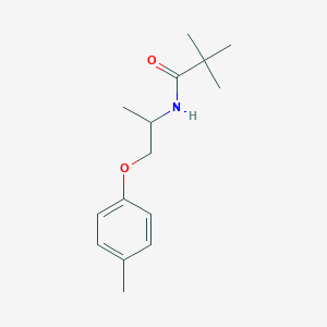 molecular formula C15H23NO2 B5329288 2,2-dimethyl-N-[1-methyl-2-(4-methylphenoxy)ethyl]propanamide 