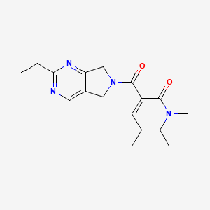 molecular formula C17H20N4O2 B5329299 3-[(2-ethyl-5,7-dihydro-6H-pyrrolo[3,4-d]pyrimidin-6-yl)carbonyl]-1,5,6-trimethylpyridin-2(1H)-one 