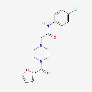 molecular formula C17H18ClN3O3 B5329310 N-(4-chlorophenyl)-2-[4-(2-furoyl)-1-piperazinyl]acetamide 