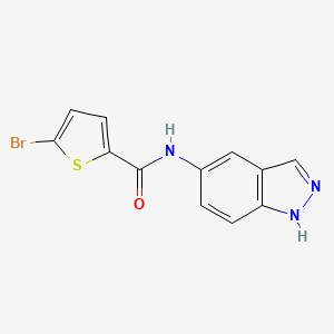 molecular formula C12H8BrN3OS B5329327 5-bromo-N-1H-indazol-5-yl-2-thiophenecarboxamide 