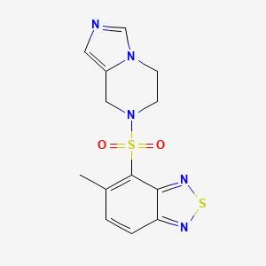 molecular formula C13H13N5O2S2 B5329344 4-(5,6-dihydroimidazo[1,5-a]pyrazin-7(8H)-ylsulfonyl)-5-methyl-2,1,3-benzothiadiazole 